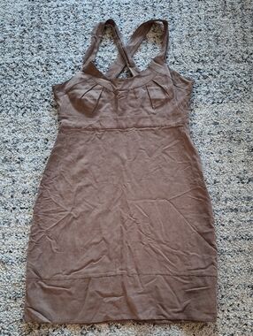 kenzie Brown Crossback Midi Dress